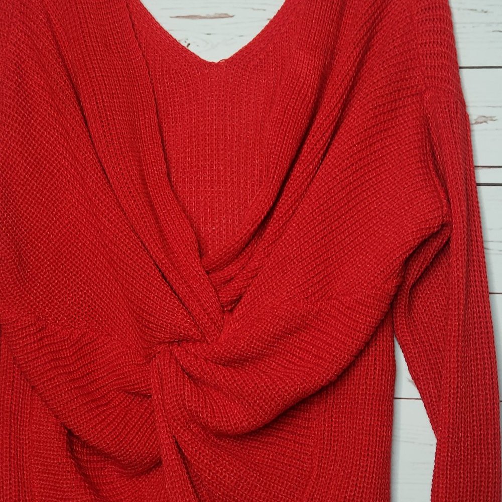 PPLA Ribbed Rio Knit Twist Back Sweater - Picture 6 of 11